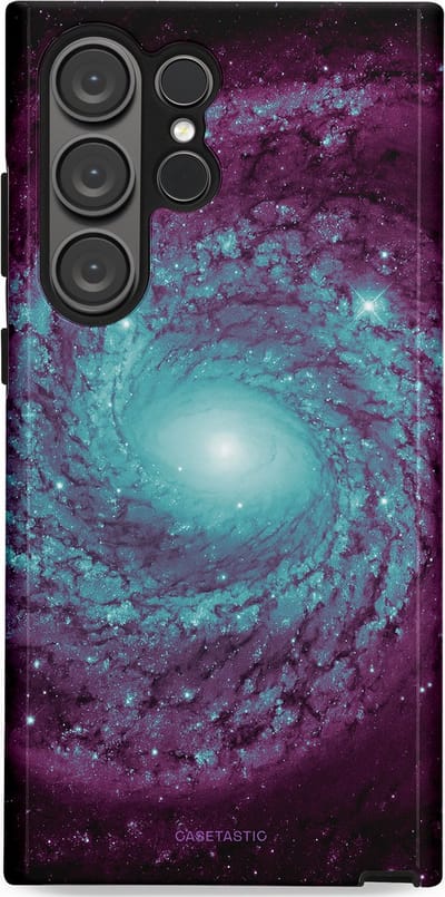 Casetastic Hoesje Geschikt voor Samsung S23 Ultra - Stijlvolle Beschermende Duo-layer Case - Nebula zonnestelsel