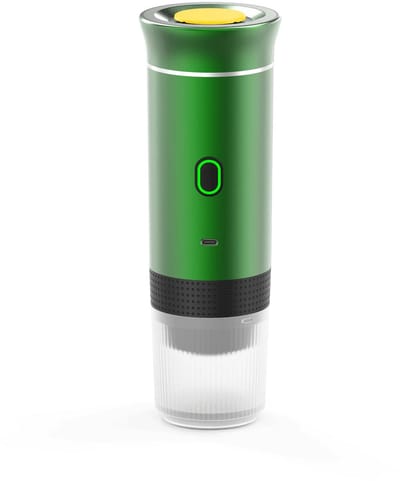 3-1 Draagbare reis espressomachine voor camping of onderweg - Espresso - Nespresso - Dolce Gusto - Gemalen koffie - Oplaadbaar - Groen