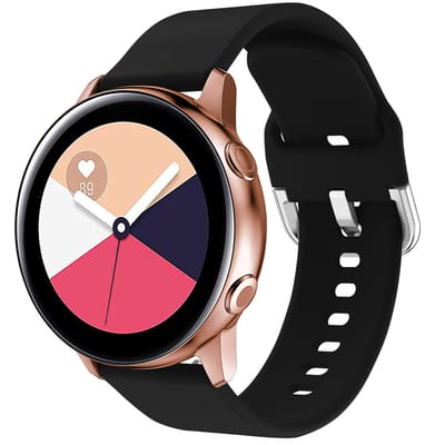imoshion Siliconen bandje voor de Samsung Galaxy Watch 4 / 5 / 6 / 7 / FE (20 mm) - Zwart