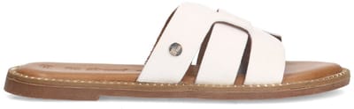 No Stress - Dames - Witte leren slippers - Maat 37