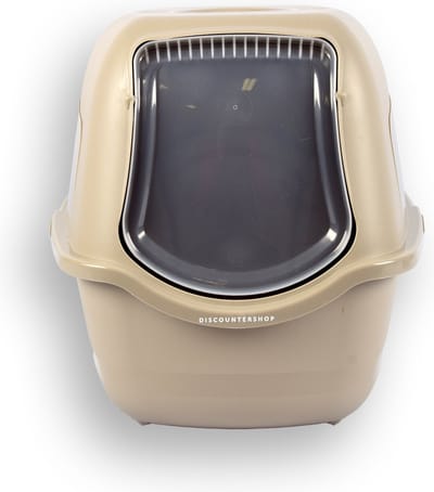 Kattentoilet 86 L - Beige - 98% Gerecycled Materiaal – 56cm x 39cm x 39,5cm - Huisdieren - Kattenwinkel – Essentieel Kattenbakaccessoires