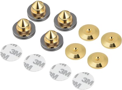Koperen Speaker Spike Set, 4 STKS HiFi Speaker Audio Versterker Shockproof Base Pad met Dubbelzijdige Adhesive