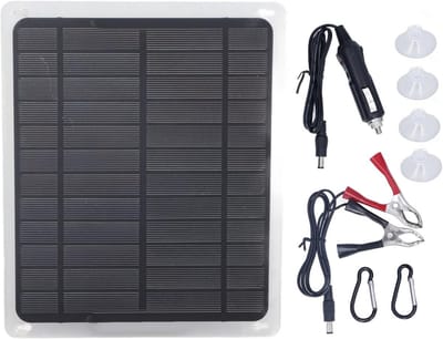 Draagbaar 20W 12V Zonnepaneel voor Acculaden met USB-Uitgang, Waterdicht