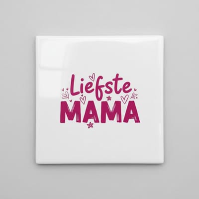 Liefste Mama Tekst Decoratieve Tegel 15×15 cm – Hartverwarmende Cadeautegel voor Moeder, Huis & Familie Decor