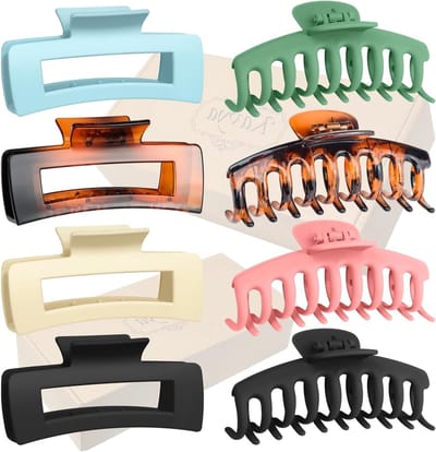 Grote Haarspelden voor Dikker Haar, 8 Stuks, Antislip Haarclips, Haarstyling Accessoires voor Vrouwen en Meisjes, Ideaal voor Diverse Kapsels