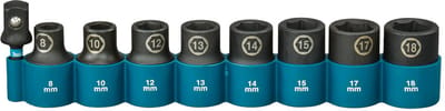 Makita E-16645 Impact Black krachtdoppenset 1/2 vierkant 9-delig