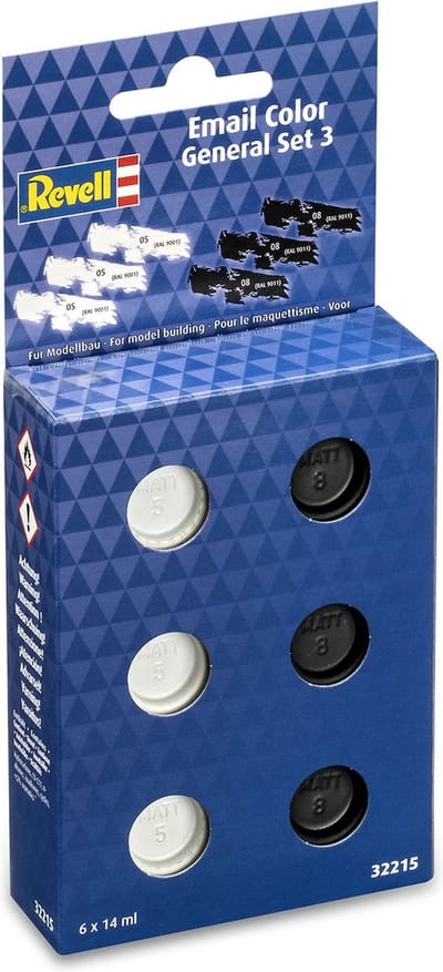 Revell Hobbyverf Enamel verf - 32215 Verfkleuren Basisset - Matt - 6x14ml - Enamel Set Verf set