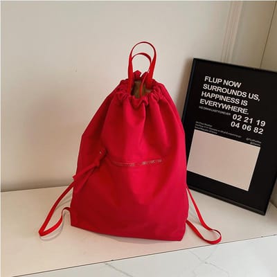 Koreaanse Casual Tas Dames Grote Capaciteit Sport Fitness Emmer Trolley Tas Spatwaterdichte Stof Tas Lichtgewicht Rugzak