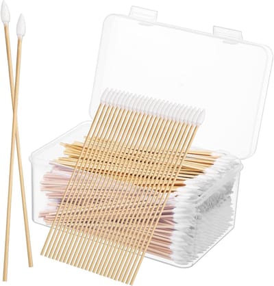 Precisie Wattenstaafjes - Puntige Stukjes - Make-up Correctie - Gerichte Reiniging - 500 Stuks - Khaki