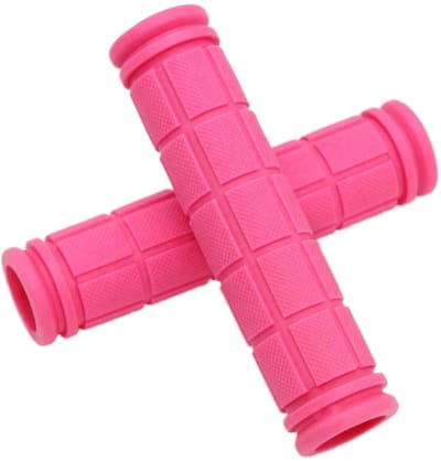 Fietshandvatten - Rubberen handvatten - Fietsstuurgrepen - 115 x 22 mm - Grip fiets - Anti-slip - Stuur handvatten vervangen - 1 paar - Roze - Normale fiets/MTB/BMX/Stadsfiets/Scooter/Step - Jonyx