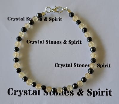 Armband Citrien / Hematiet 4 mm