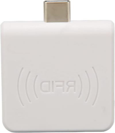 Draagbare contactloze kaartlezer voor mobiele telefoons, USB C, 125Khz, met ingebouwde buzzer, snel kaarten lezen, geschikt voor PC, telefoon en tablet, plug-and-play
