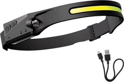 S4D® - Hoofdlamp LED Oplaadbaar - Hoofdlampen - Hoofdlamp LED - Grote 1200mAh Batterij - 3 Watt Vermogen - 200 Lumen - Inclusief USB-C Kabel - Compact, Krachtig en Comfortabel !