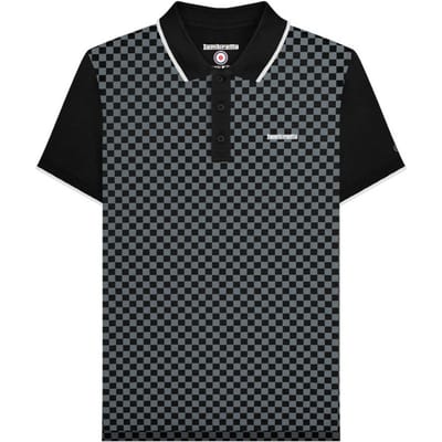 Lambretta Heren Tweekleurig Groot & Lang Poloshirt (Zwart)