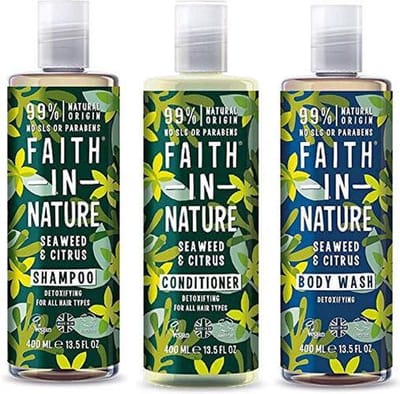 Faith in nature seaweed en citrus shampoo, conditioner en bodywash