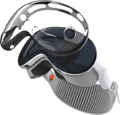 Xainy - Beschermhoes transparant geschikt voor Apple Vision Pro | Silliconen cover hoes voor Apple VR bril | Shockproof en krasbestendig hoesje / case | Essentiel accessoires voor de vision pro