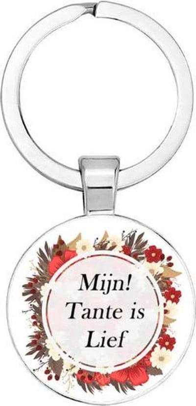 Akyol - Mijn tante is lief Sleutelhanger - Tante - Tante - Leuk kado voor je tante om te geven - 2,5 x 2,5 CM