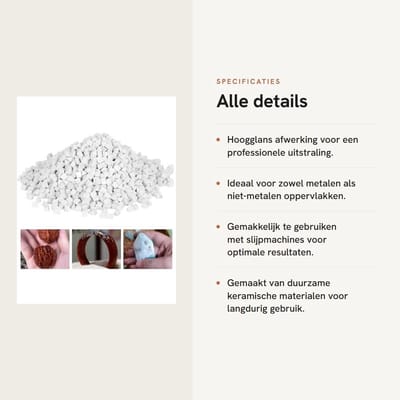 Dailygoods- Tumbler Media 500g - Keramisch Schuurmiddel - Driehoekig - Polijsten - Slijpmachine - Hoge Kwaliteit