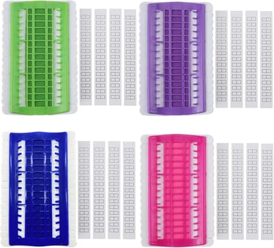 4 stuks 30 posities borduurgaren organizer kruissteekgereedschap borduurgaren organizerkit (1 groen, 1 blauw, 1 roze, 1 paars)