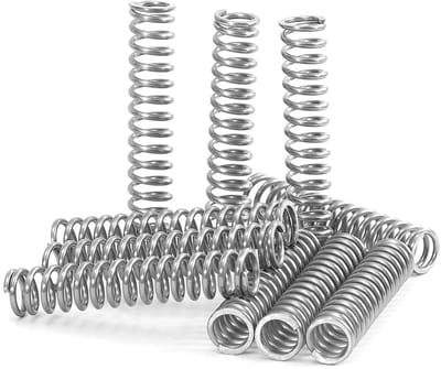 Drukveren Roestvrij Staal - Compressieveren 40mm - Mechanische Toepassingen - Hoge Elasticiteit - 8mm Buitendiameter - Zilverkleurig