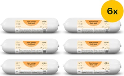 Chōmi Pets - Dog Super Sausage Fresh Lamb - 6 x 400 gram - Hypoallergeen