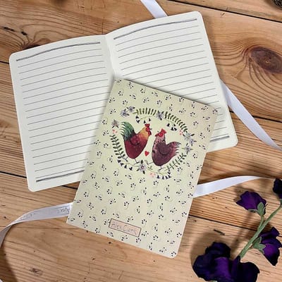 Alex Clark Naked Spine Notebook Chickens ~ Notitieboekje zonder rug Kippen