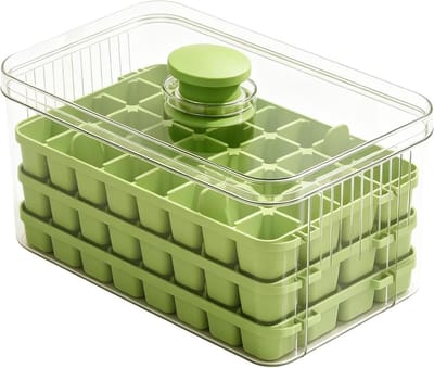 IJsvorm met Bak - IJsblokjesmaker Keuken - Feestjes en Cocktails - 96 IJsblokjes Tegelijk