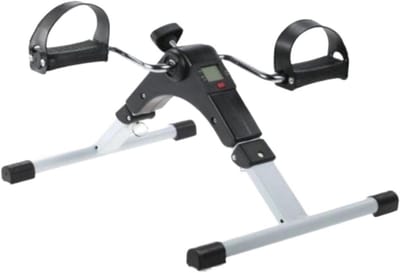 Mini Hometrainer Pedaal - Oefenfiets Zitten - Actief Blijven - Compact Opvouwbaar - 49 x 36 x 26 cm - Wit