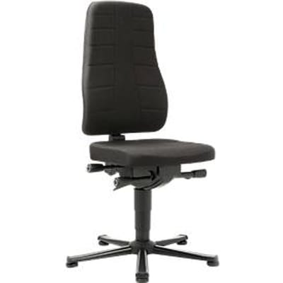 Bureaustoel All-in-One 9640, met glijder, stoffen bekleding, zwart