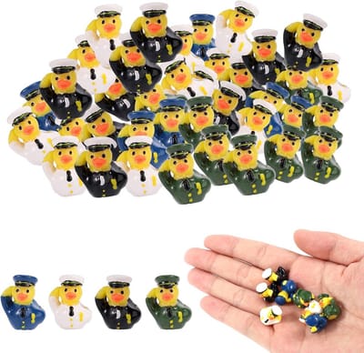 80 Stuks Miniatuur Militaire Eendjes - Hars Decoratie voor Tuin, Micro-Landschap en Feest
