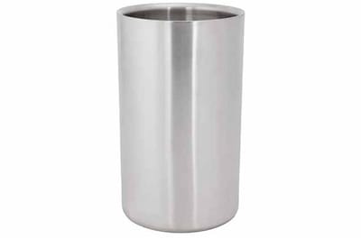 Brushed Silver Wijnkoeler D12xh18cm