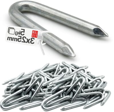 Stalen Krampen - U-Nietjes - Hekbouw - Diamantpunt - 3.0 x 25 mm - Zilver