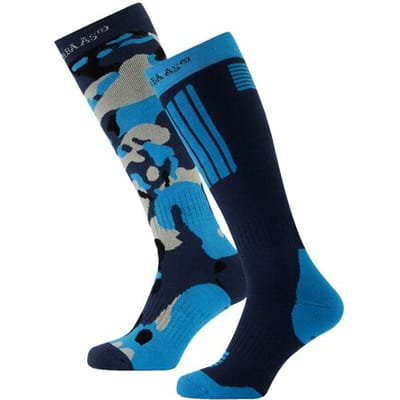 Poederbaas Skisokken 2-pack Camo Navy-43/46