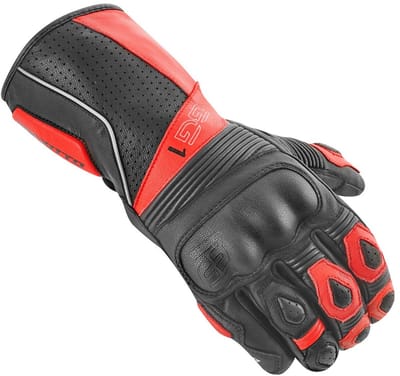 Bogotto Sprint Geperforeerde Zwart Rood Handschoenen - Handschoen