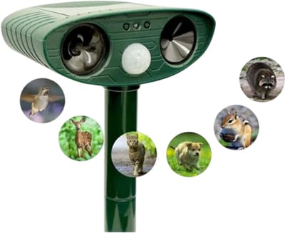 Ultrasoon Dier Afstotend Katten Honden Afstotende Zonne-Energie Oplaadbare Tuin Waterdicht Anti Dier Kat Hond Afschrikmiddel Voor Boerderij Tuin