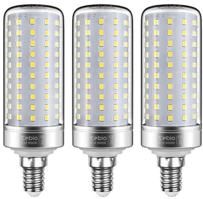 E14 LED-lampen 25 W, 4000 K neutraal wit, 2500 lm, niet dimbaar, energiezuinig, set van 3