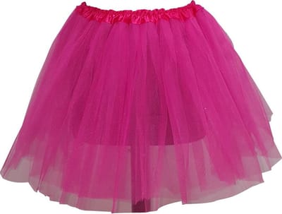 Tutu – Petticoat – Tule rokje – Fuchsia/ donker roze - 40 cm - 3 lagen tule - Ballet rokje - Maat 152 t/m 42