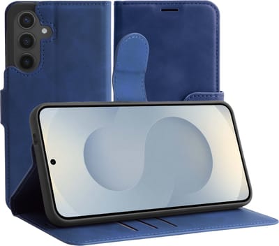 Cazy hoesje geschikt voor Samsung Galaxy S26 Hoesje met Pasjeshouder - Premium Bookcase - Blauw