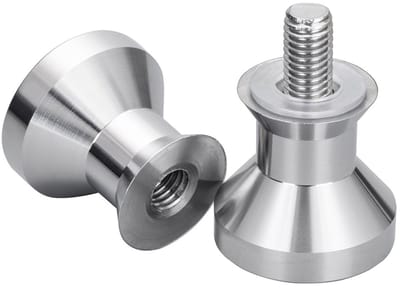 Dailygoods- Deurklink - Dubbele knop - Hoogwaardig 304 staal - Voor badkamer/keuken - Eenvoudig te monteren - Geschikt voor glas van 6-12 mm