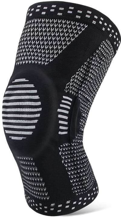 Unisex professionele kniebrace met patellagelkussen en laterale stabilisator, biedt knieondersteuning en pijnverlichting voor hardlopers, meniscusletsels, artritis, enz. (32 cm lang, geschikt voor 55-75 kg)