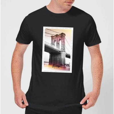 Brooklyn Bridge Men's T-Shirt - Black - M