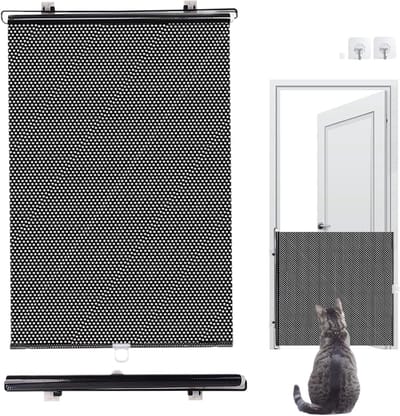 Intrekbaar Huisdierhek - 40 x 125 cm - Mesh Veiligheidshek voor Honden en Katten - Geschikt voor Trapopeningen - Deuropeningen - Porch en Gang - Binnen- en Buiten Gebruik - Voor Brede Doorgangen - Veiligheid voor Huisdieren en Kinderen