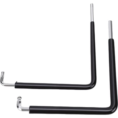 2 STuks Raamverstelgereedschap 4 mm Zeskant 4 mm Kogelkop TX15 Sleutel Raambalans Spanningstrekker black