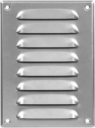 Ventilatierooster - Luchtgaten - Luchtcirculatie - Geïntegreerd insectenhor - 140x190mm - Grijs