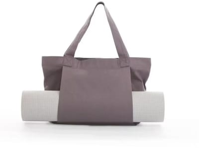WiseGoods Luxe Yogatas Met Grote Capaciteit - Canvas Schoudertas Voor Yogamat - Outdoor Gym & Reizen - Sport Accessoires - Grijs