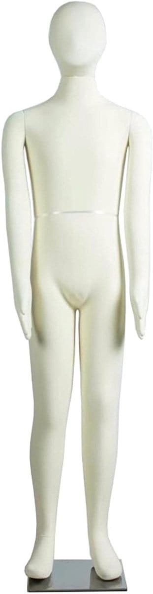 Kinder Kleerpop - Paspop Jurk Vorm - Kleding Naaien - Volledig Flexibel - 1-14 Jaar - Wit