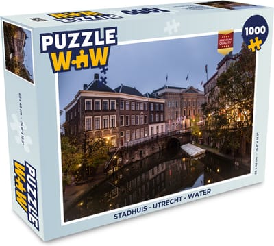 Puzzel Stadhuis - Utrecht - Water - Legpuzzel - Puzzel 1000 stukjes volwassenen