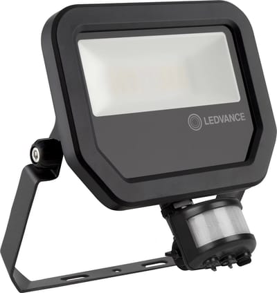 Ledvance - LED Breedstraler Sensor GEN 3 Zwart 41W 5500lm 100D - 830 Warm Wit | IP65 - Bewegings- en lichtsensor - Symmetrisch - Vervangt 100W