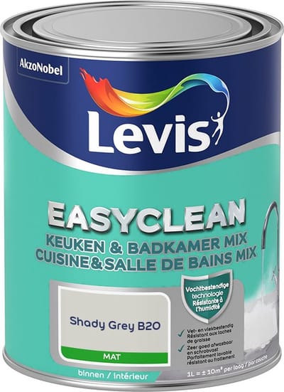 Levis - Easyclean Keuken & Badkamer Mix - Shady Grey B20 - Mengverf - 1 L