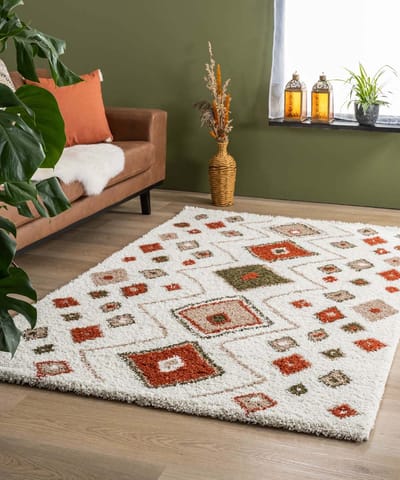 Bohemian vloerkleed - Artisan wit/multi 60x110